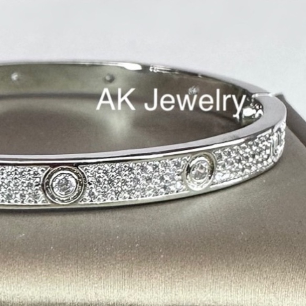 💎LUXURY SNAP Pave Diamond Style Design Bracelet, Bangle, Cuff, Click Snap - Picture 3 of 7